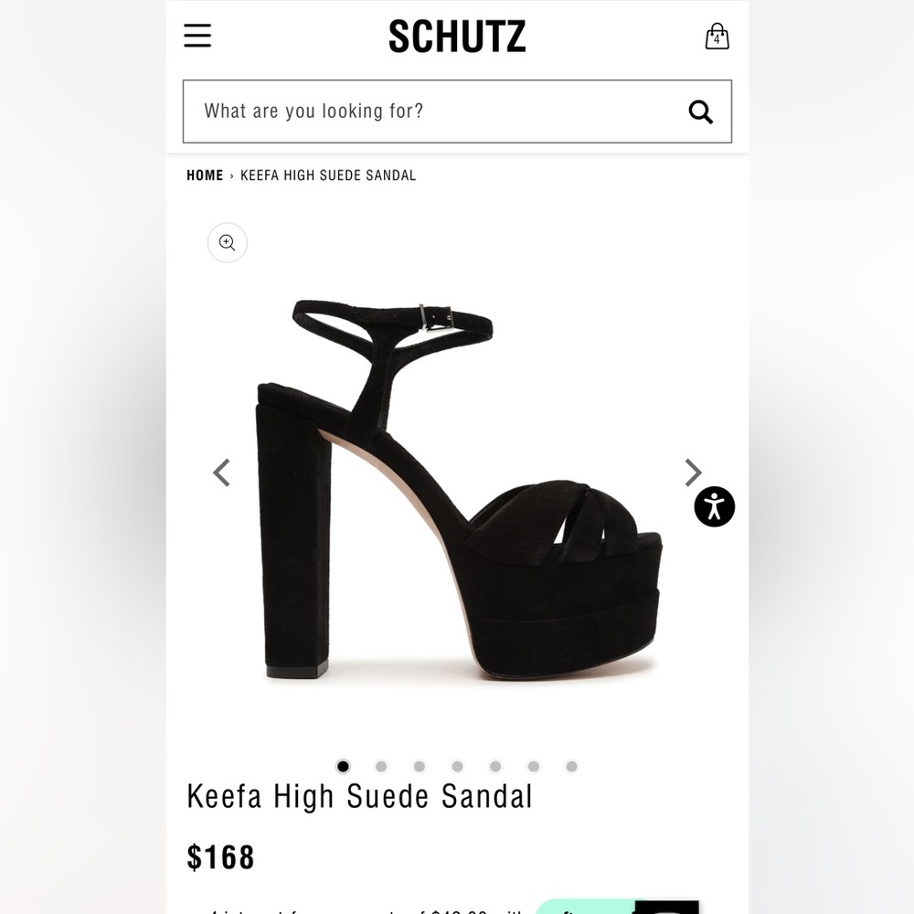 Schutz Keefa High Sandal- Black Suede